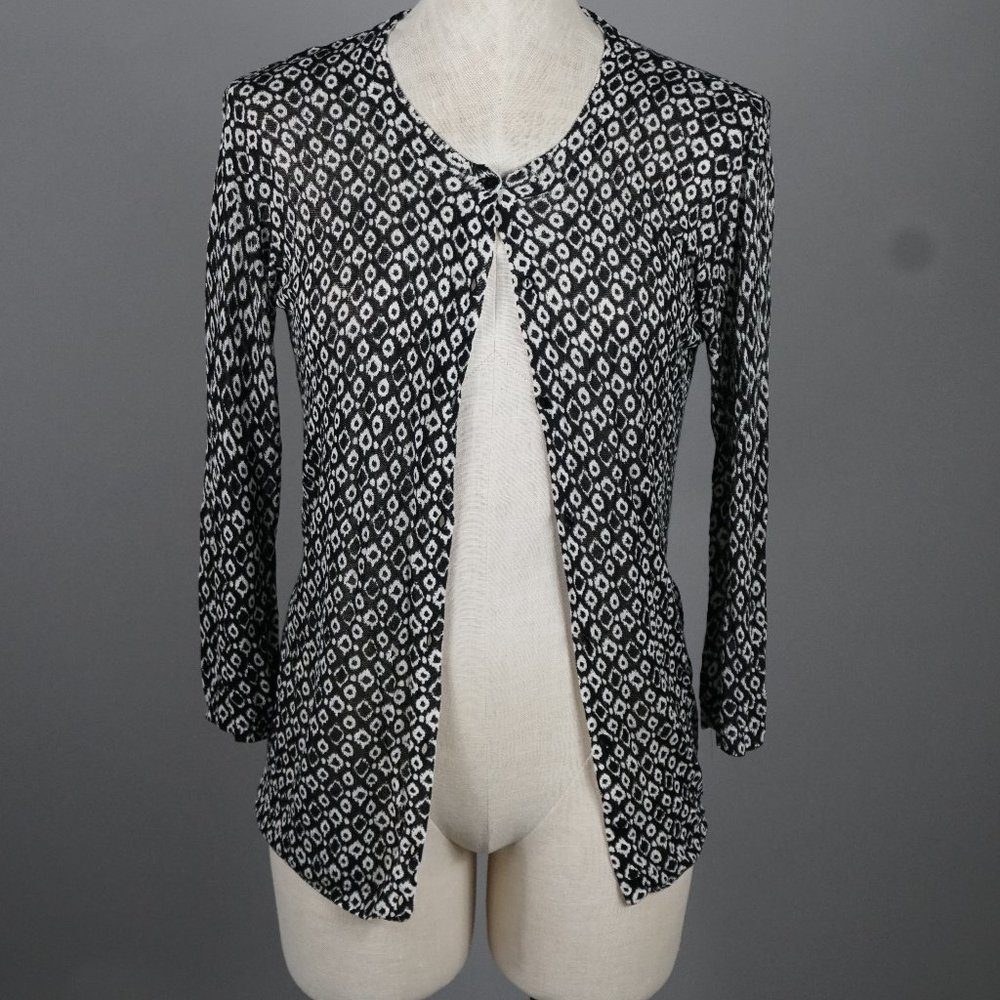 Verve Ami Sweater Blk & Wht Geo Pattern Small